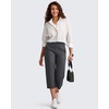 image:imageG4Free BareFeel High Stretch Capri Yoga Pants for Women Soft Wide Leg Pants High Waist Casual Capris with Pockets 212325Dark Gray