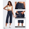 image:imageG4Free BareFeel High Stretch Capri Yoga Pants for Women Soft Wide Leg Pants High Waist Casual Capris with Pockets 212325Royal Blue
