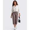 image:imageG4Free BareFeel High Stretch Capri Yoga Pants for Women Soft Wide Leg Pants High Waist Casual Capris with Pockets 212325Taupe