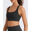 image:imageG4Free BareFeel Square Neck Sports Bra Padded for Women  Strappy Y Back Crop Tank Tops Workout CamisoleBlack