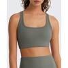 image:imageG4Free BareFeel Square Neck Sports Bra Padded for Women  Strappy Y Back Crop Tank Tops Workout CamisoleGray Sage
