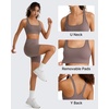 image:imageG4Free BareFeel Square Neck Sports Bra Padded for Women  Strappy Y Back Crop Tank Tops Workout CamisoleTaupe