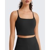 image:imageG4Free BareFeel Womens Sports Bra Padded Square Neck Adjustable Spaghetti Straps Y Back Gym Casual YogaBlack