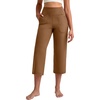 image:imageG4Free BareFeel High Stretch Capri Yoga Pants for Women Soft Wide Leg Pants High Waist Casual Capris with Pockets 212325Dark Coffee