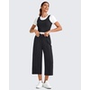 image:imageG4Free Smoofit Capri Pants for Women Wide Leg Yoga Pants High Waist Summer Travel Casual Pants with PocketsBlack