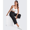 image:imageG4Free Smoofit Capri Pants for Women Wide Leg Yoga Pants High Waist Summer Travel Casual Pants with PocketsBlack