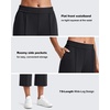 image:imageG4Free Smoofit Capri Pants for Women Wide Leg Yoga Pants High Waist Summer Travel Casual Pants with PocketsBlack