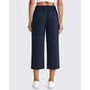 image:imageG4Free Smoofit Capri Pants for Women Wide Leg Yoga Pants High Waist Summer Travel Casual Pants with PocketsDark Blue