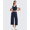 image:imageG4Free Smoofit Capri Pants for Women Wide Leg Yoga Pants High Waist Summer Travel Casual Pants with PocketsDark Blue
