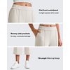 image:imageG4Free Smoofit Capri Pants for Women Wide Leg Yoga Pants High Waist Summer Travel Casual Pants with PocketsIvory