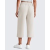 image:imageG4Free Smoofit Capri Pants for Women Wide Leg Yoga Pants High Waist Summer Travel Casual Pants with PocketsIvory