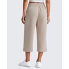 image:imageG4Free Smoofit Capri Pants for Women Wide Leg Yoga Pants High Waist Summer Travel Casual Pants with PocketsLight Khaki