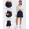 image:imageG4Free Smoofit Modal Soft A Line Skirts for Women  15 Elastic Wasitband Summer Casual Lounge Skirt with 2 Side PocketsDark Navy