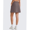 image:imageG4Free Smoofit Modal Soft A Line Skirts for Women  15 Elastic Wasitband Summer Casual Lounge Skirt with 2 Side PocketsTaupe