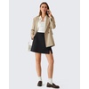 image:imageG4Free Smoofit Modal Soft Casual Skirts for Women  15 A Line Elastic High Waisted Cute Front Slit Work Skirt with PocketsBlack
