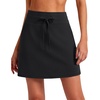 image:imageG4Free Smoofit Modal Soft Skirts for Women  151719 ALine Drawstring Summer Casual Skirt with PocketsBlack