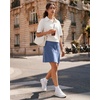 image:imageG4Free Smoofit Modal Soft Skirts for Women  151719 ALine Drawstring Summer Casual Skirt with PocketsDenim Blue