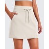 image:imageG4Free Smoofit Modal Soft Skirts for Women  151719 ALine Drawstring Summer Casual Skirt with PocketsIvory