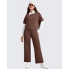 image:imageG4Free Smoofit Modal Soft Wide Leg Pants for Women Elastic Waist 78 Length Ankle Casual Dressy SweatpantsCoffee Brown