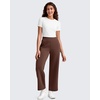 image:imageG4Free Smoofit Modal Soft Wide Leg Pants for Women Elastic Waist 78 Length Ankle Casual Dressy SweatpantsCoffee Brown