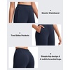 image:imageG4Free Smoofit Modal Soft Wide Leg Pants for Women Elastic Waist 78 Length Ankle Casual Dressy SweatpantsDark Blue