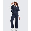 image:imageG4Free Smoofit Modal Soft Wide Leg Pants for Women Elastic Waist 78 Length Ankle Casual Dressy SweatpantsDark Blue