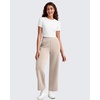 image:imageG4Free Smoofit Modal Soft Wide Leg Pants for Women Elastic Waist 78 Length Ankle Casual Dressy SweatpantsLight Khaki