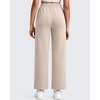 image:imageG4Free Smoofit Modal Soft Wide Leg Pants for Women Elastic Waist 78 Length Ankle Casual Dressy SweatpantsLight Khaki