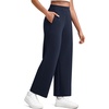 image:imageG4Free Smoofit Modal Soft Wide Leg Pants for Women Elastic Waist 78 Length Ankle Casual Dressy SweatpantsDark Blue