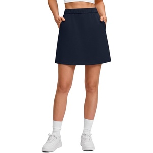 image:imageG4Free Smoofit Modal Soft A Line Skirts for Women  15 Elastic Wasitband Summer Casual Lounge Skirt with 2 Side PocketsDark Navy