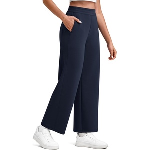 image:imageG4Free Smoofit Modal Soft Wide Leg Pants for Women Elastic Waist 78 Length Ankle Casual Dressy SweatpantsDark Blue