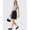 image:imageG4Free ShiftReady Shorts for Women Dressy Casual 718  High Waisted Wide Leg Pleated Shorts with PocketsBlack Pinstripe