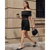 image:imageG4Free ShiftReady Shorts for Women Dressy Casual 718  High Waisted Wide Leg Pleated Shorts with PocketsBlack Pinstripe