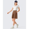 image:imageG4Free ShiftReady Shorts for Women Dressy Casual 718  High Waisted Wide Leg Pleated Shorts with PocketsDark Coffee