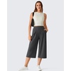 image:imageG4Free ShiftReady Shorts for Women Dressy Casual 718  High Waisted Wide Leg Pleated Shorts with PocketsDark Gray