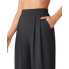 image:imageG4Free ShiftReady Shorts for Women Dressy Casual 718  High Waisted Wide Leg Pleated Shorts with PocketsDark Gray