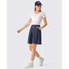image:imageG4Free ShiftReady Shorts for Women Dressy Casual 718  High Waisted Wide Leg Pleated Shorts with PocketsDark Navy
