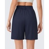 image:imageG4Free ShiftReady Shorts for Women Dressy Casual 718  High Waisted Wide Leg Pleated Shorts with PocketsDark Navy Pinstripe