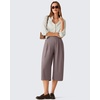image:imageG4Free ShiftReady Shorts for Women Dressy Casual 718  High Waisted Wide Leg Pleated Shorts with PocketsTaupe