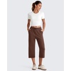 image:imageG4Free Smoofit Wide Leg Capri Pants for Women Adjustable Shockcord High Waist Summer Travel Casual Pants with PocketsCoffee Brown