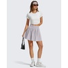 image:imageG4Free Chillwhisp High Waisted Tennis Skirts for Women  15 Flowy Golf Skort Athletic Inner Shorts with 4 PocketsChime Gray