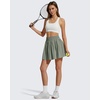 image:imageG4Free Chillwhisp High Waisted Tennis Skirts for Women  15 Flowy Golf Skort Athletic Inner Shorts with 4 PocketsGray Olive
