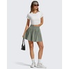 image:imageG4Free Chillwhisp High Waisted Tennis Skirts for Women  15 Flowy Golf Skort Athletic Inner Shorts with 4 PocketsGray Olive