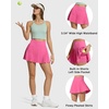 image:imageG4Free Chillwhisp Pleated Tennis Skirts for Women  15 Athletic Seamless High Waisted Skort Builtin Shorts with PocketsRose Pink