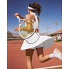 image:imageG4Free Chillwhisp Pleated Tennis Skirts for Women  15 Athletic Seamless High Waisted Skort Builtin Shorts with PocketsWhite