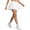 image:imageG4Free Chillwhisp Pleated Tennis Skirts for Women  15 Athletic Seamless High Waisted Skort Builtin Shorts with PocketsWhite