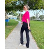 image:imageG4Free Short Sleeve Crop Workout Tops for Women Loose Fit Cotton Basic TShirtsHot Pink