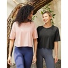 image:imageG4Free Short Sleeve Crop Workout Tops for Women Loose Fit Cotton Basic TShirtsPink