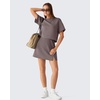 image:imageG4Free Smoofit Modal Soft Skirts for Women 15 Elastic Waisted Cute Front Slit Commute Skirt with Pockets No Inner ShortsTaupe