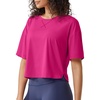 image:imageG4Free Short Sleeve Crop Workout Tops for Women Loose Fit Cotton Basic TShirtsHot Pink